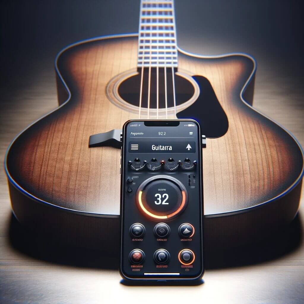 DALL E-2024-01-02-02.01.35-Image-for-disclosure-of-a-guitar-tuning-application.-In-the-center-a-modern-smartphone-displays-the-application -with-an-elegant-interface-and-intu.jpg